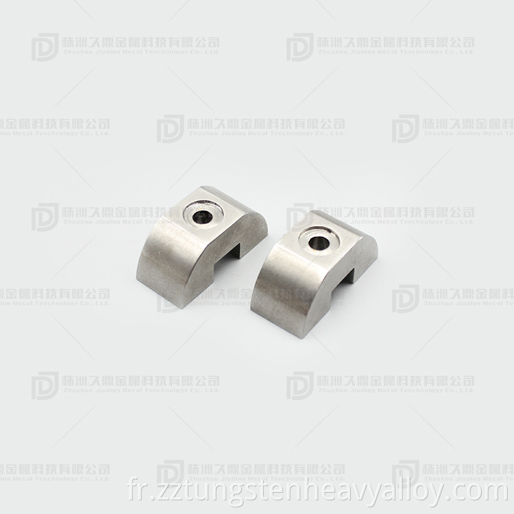 Tungsten heavy alloy fitting for counterweight